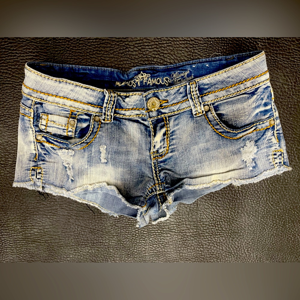 Almost Famous Embroidery Denim Shorts 9